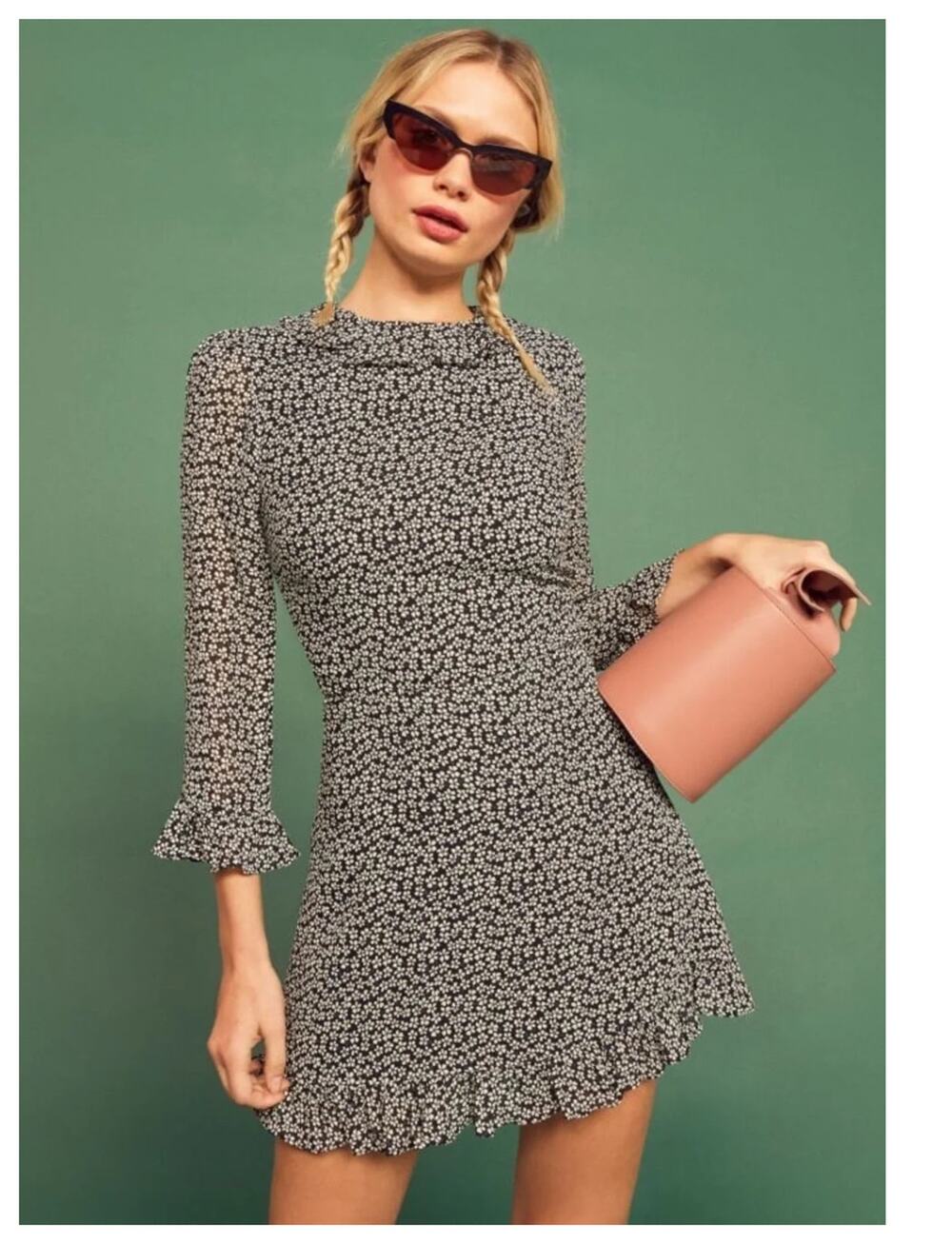 NEW Reformation Stevie Floral Mini Dress Size 2